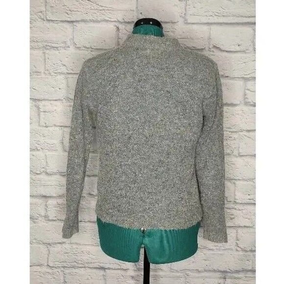 KOLOR Knits Womens Pullover Sweater Gray Heathered Long Sleeve Beads Crew Neck M - Picture 2 of 7